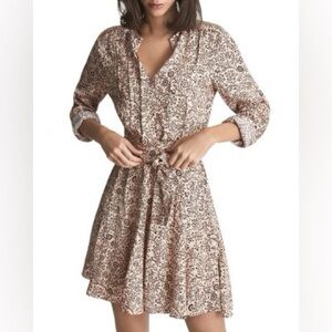 REISS Billie Paisley Print Mini Dress, US 0/UK 4